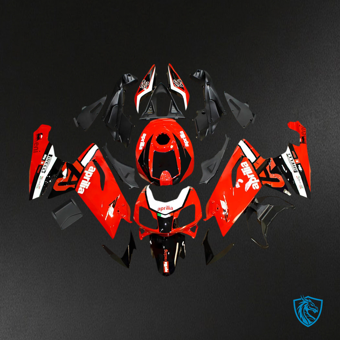 Aprilia RS125 (2006-2011) Fairing Kit -  Red White and Black - ABS Bodywork