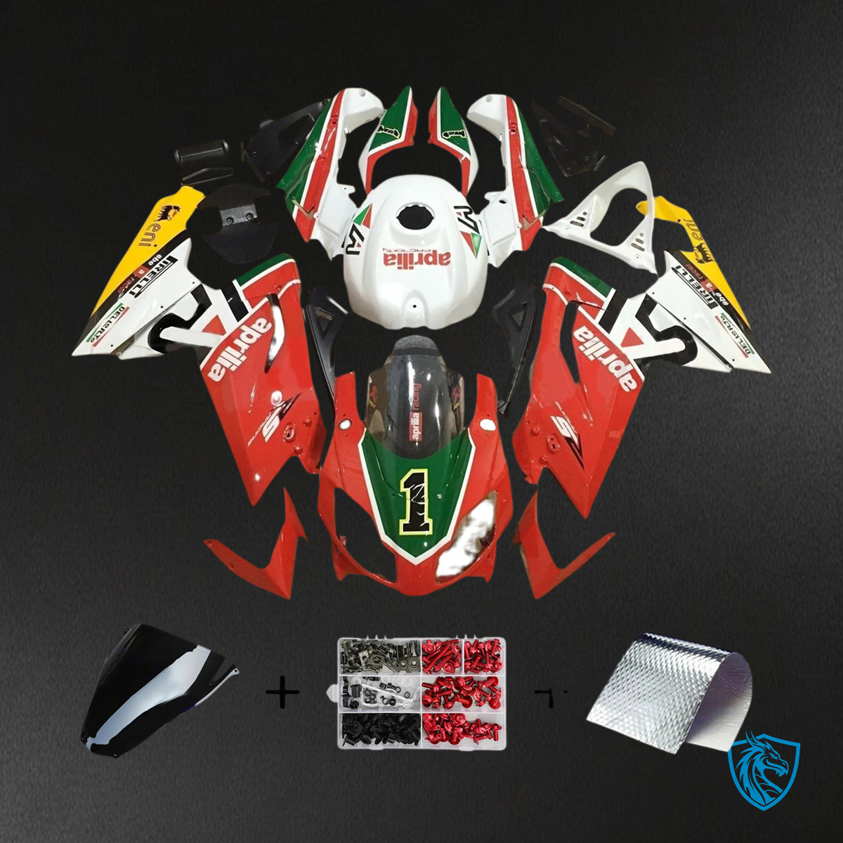 Aprilia RS125 (2006-2011) Fairing Kit - Red & Green - ABS Bodywork