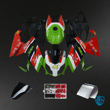 Aprilia RS125 (2006-2011) Fairing Kit - Red & Green Style2 - ABS Bodywork