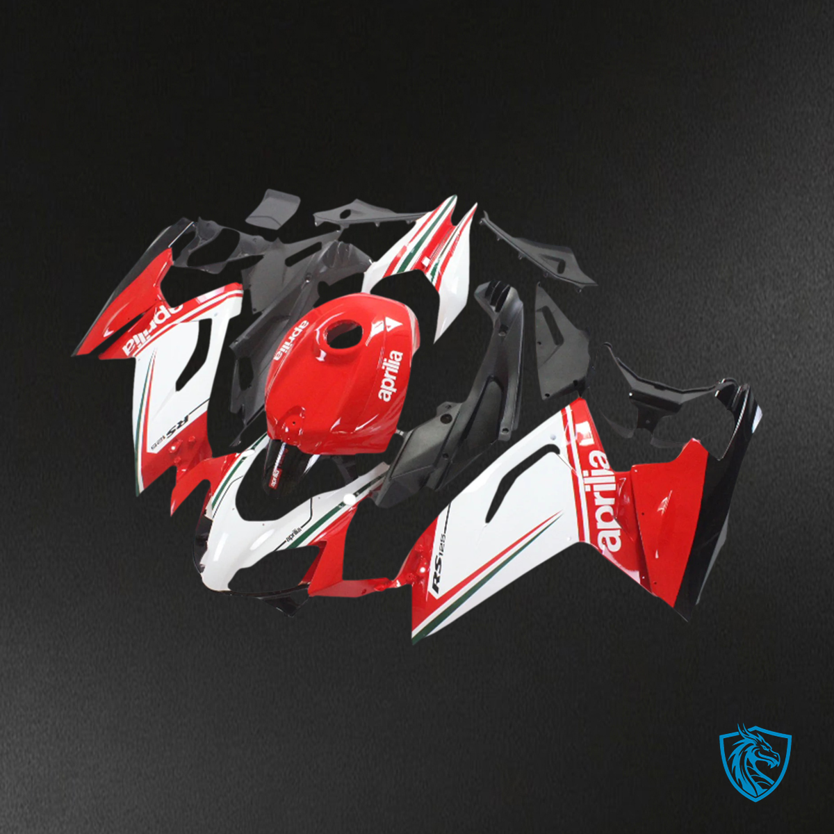 Aprilia RS125 (2006-2011) Fairing Kit -  Red & White Style5 - ABS Bodywork