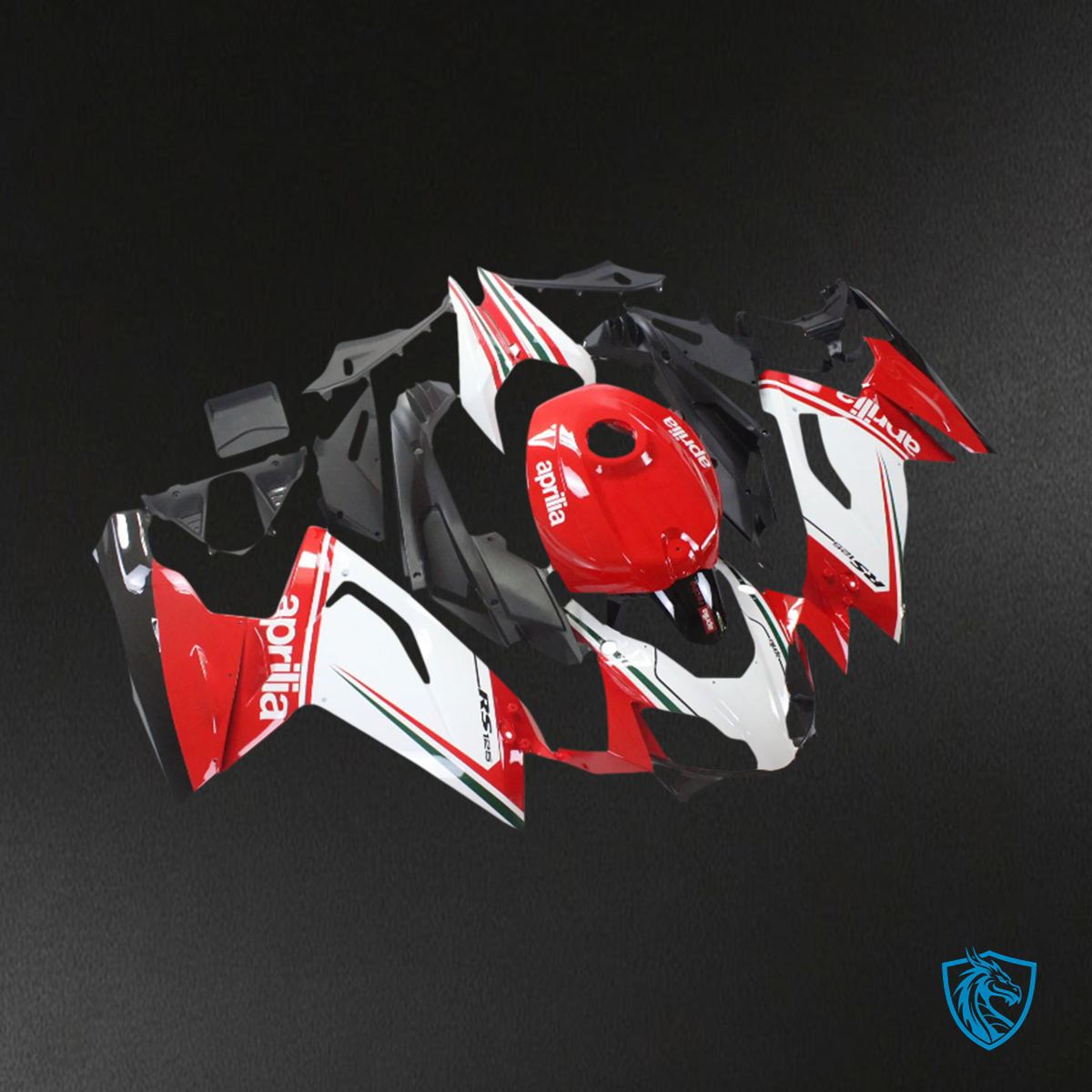 Aprilia RS125 (2006-2011) Fairing Kit -  Red & White Style5 - ABS Bodywork