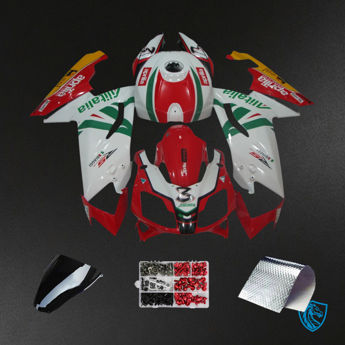 Aprilia RS125 (2006-2011) Fairing Kit - Red & White Style 8 - ABS Bodywork