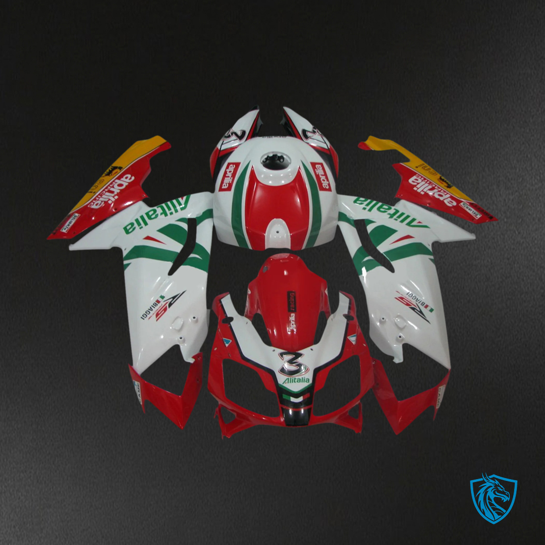 Aprilia RS125 (2006-2011) Fairing Kit - Red & White Style 8 - ABS Bodywork