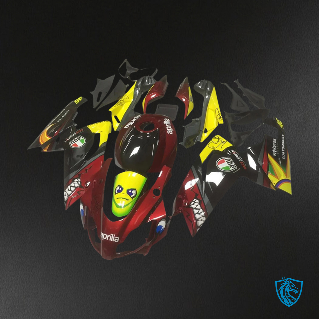 Aprilia RS125 (2006-2011) Fairing Kit - Red & Yellow Monster - ABS Bodywork