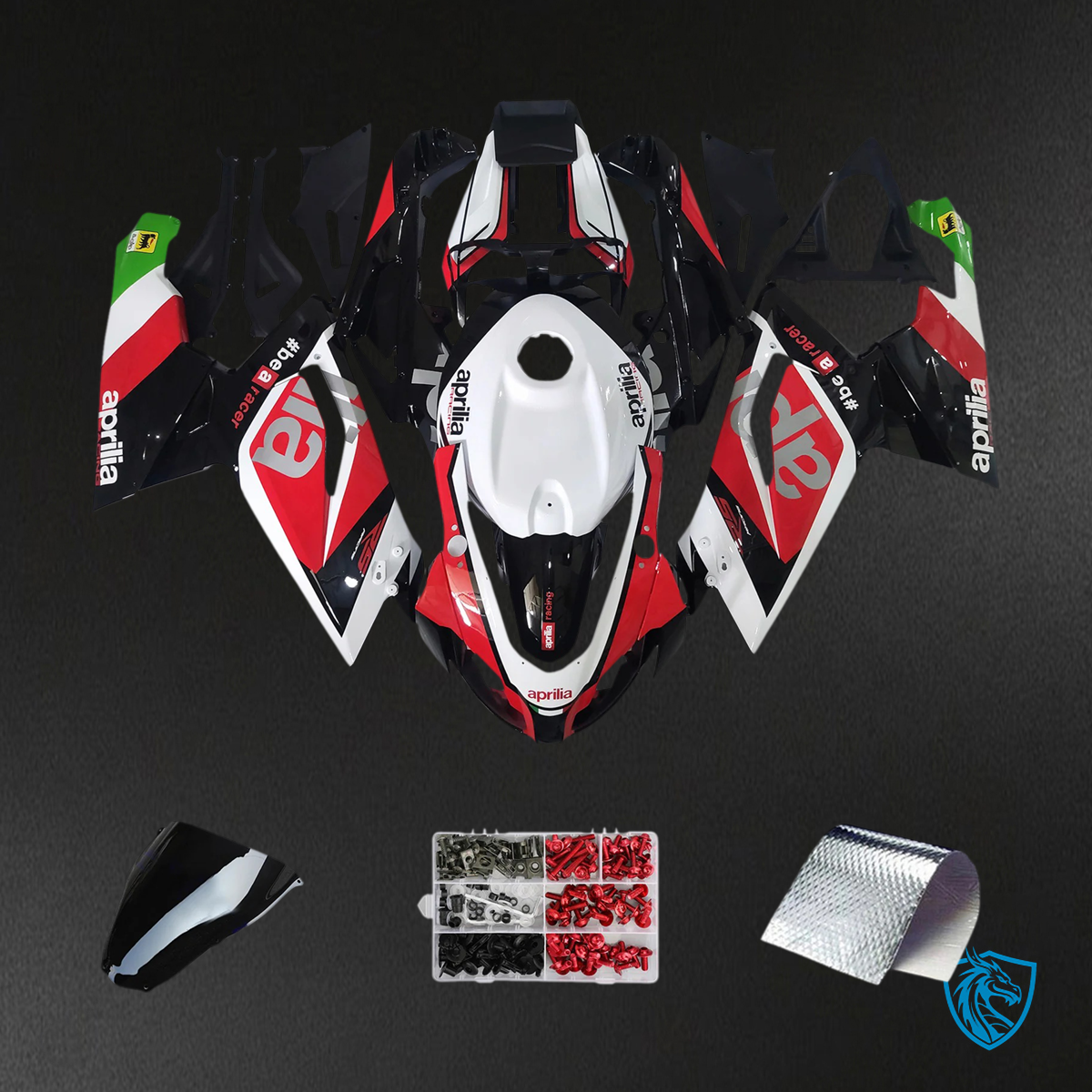 Aprilia RS125 (2006-2011) Fairing Kit -  White Black and Red - ABS Bodywork