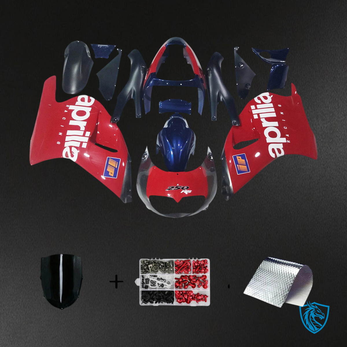 Aprilia RS250 (1994-1997) Fairing Kit - Blue & Red - ABS Bodywork