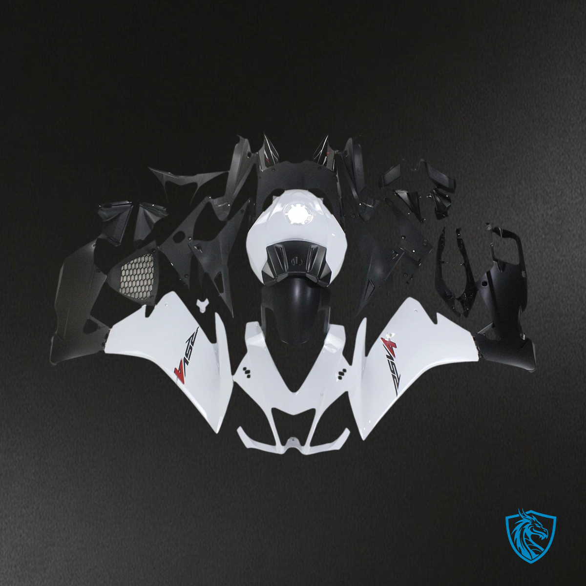 Aprilia RS4 125 50 (2012-2016) Fairing Kit- Black & White -  ABS  Bodywork