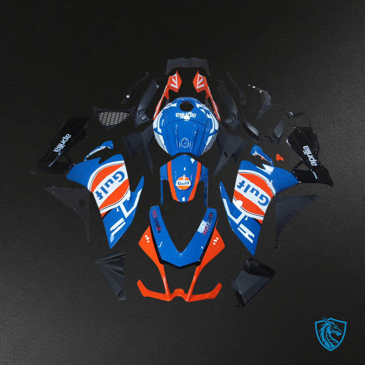 Aprilia RS4 125 50 (2012-2016) Fairing Kit -  Blue & Orange -  ABS  Bodywork