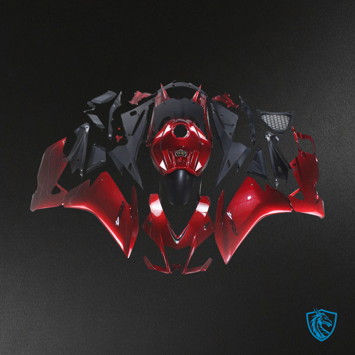 Aprilia RS4 125 50 (2012-2016) Fairing Kit - Gloss Red and Black -  ABS  Bodywork