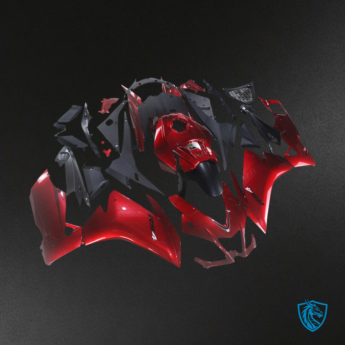 Aprilia RS4 125 50 (2012-2016) Fairing Kit - Gloss Red and Black -  ABS  Bodywork