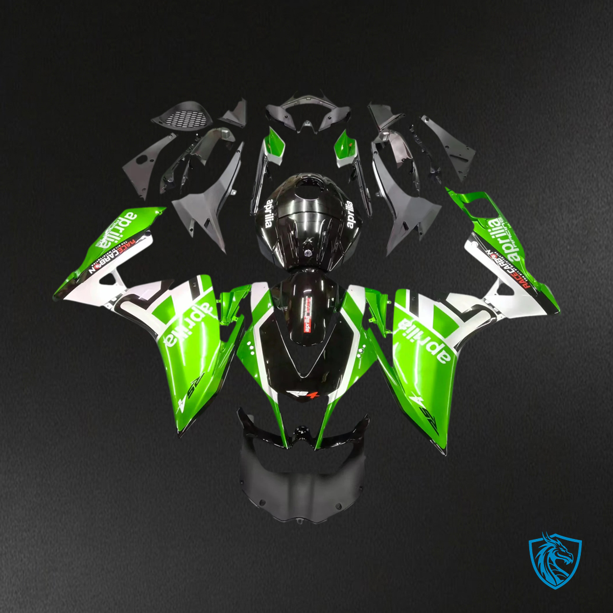 Aprilia RS4 RS 125 RS 50 (2012-2016) Fairing Kit - Green and Black - ABS  Bodywork