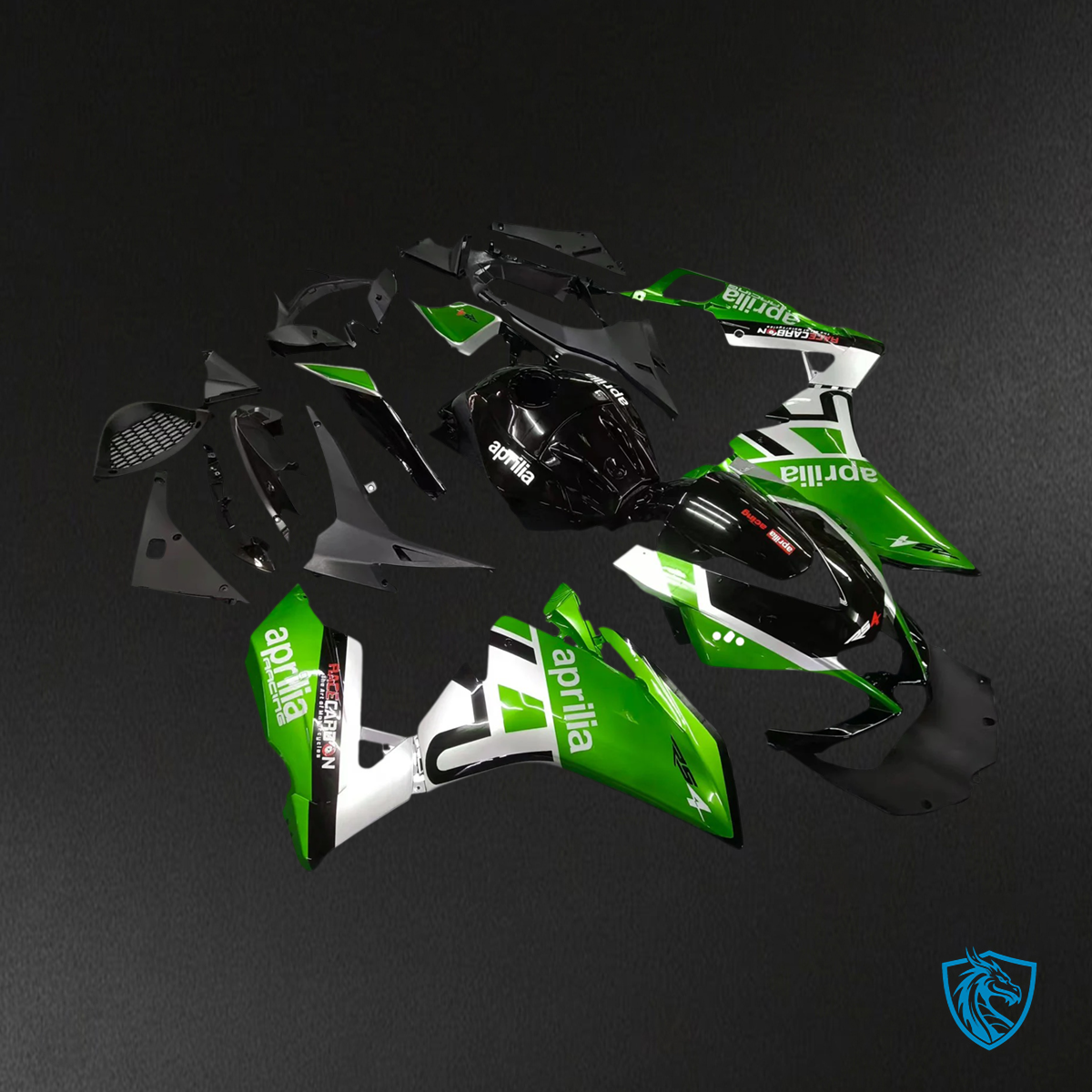 Aprilia RS4 RS 125 RS 50 (2012-2016) Fairing Kit - Green and Black - ABS  Bodywork