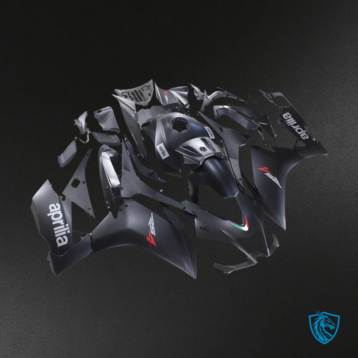 Aprilia RS4 RS 125 RS 50 (2012-2016) Fairing Kit - Matte Black - ABS  Bodywork