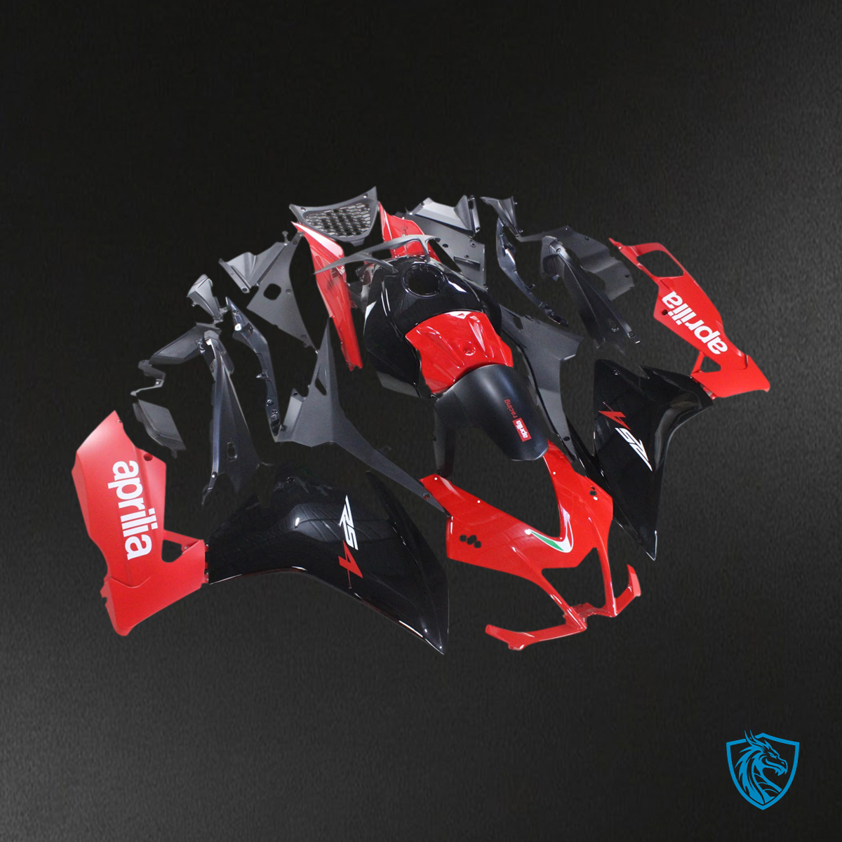 Aprilia RS4 RS 125 RS 50 (2012-2016) Fairing Kit - Red and Black - ABS  Bodywork