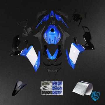 Aprilia RS4 125 50 (2012-2016) Fairing Kit - Glossy Black Blue and White -  ABS  Bodywork
