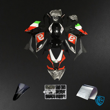 Aprilia RS4 125 50 (2012-2016) Fairing Kit - Glossy Black Red and White -  ABS Bodywork