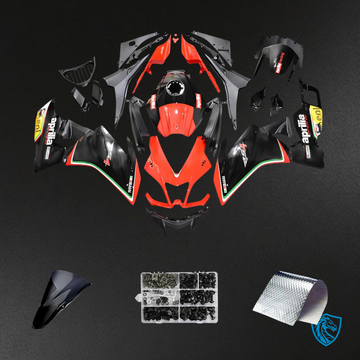 Aprilia RS4 125 50 (2012-2016) Fairing Kit - Glossy Red and Black - ABS  Bodywork
