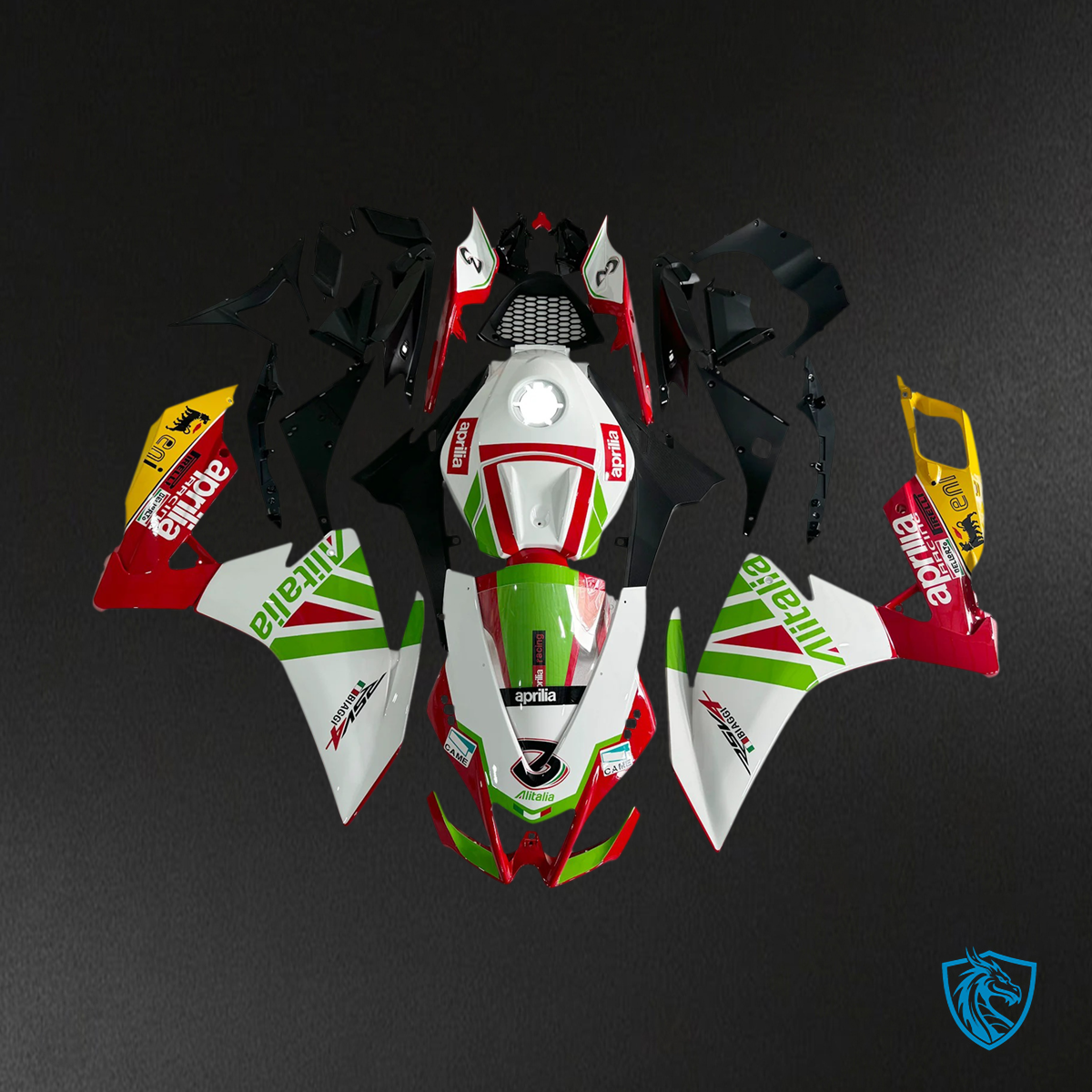 Aprilia RS4_125_50 (2012-2015) Fairing Kit - Green Red and White - ABS  Bodywork
