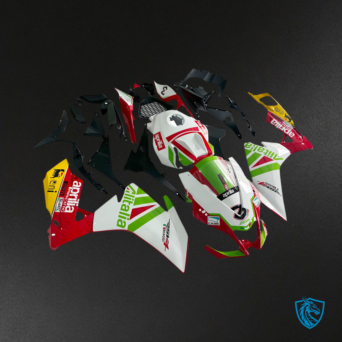 Aprilia RS4_125_50 (2012-2015) Fairing Kit - Green Red and White - ABS  Bodywork