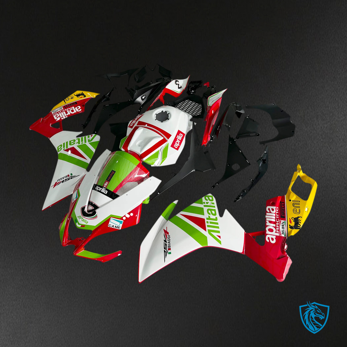 Aprilia RS4_125_50 (2012-2015) Fairing Kit - Green Red and White - ABS  Bodywork