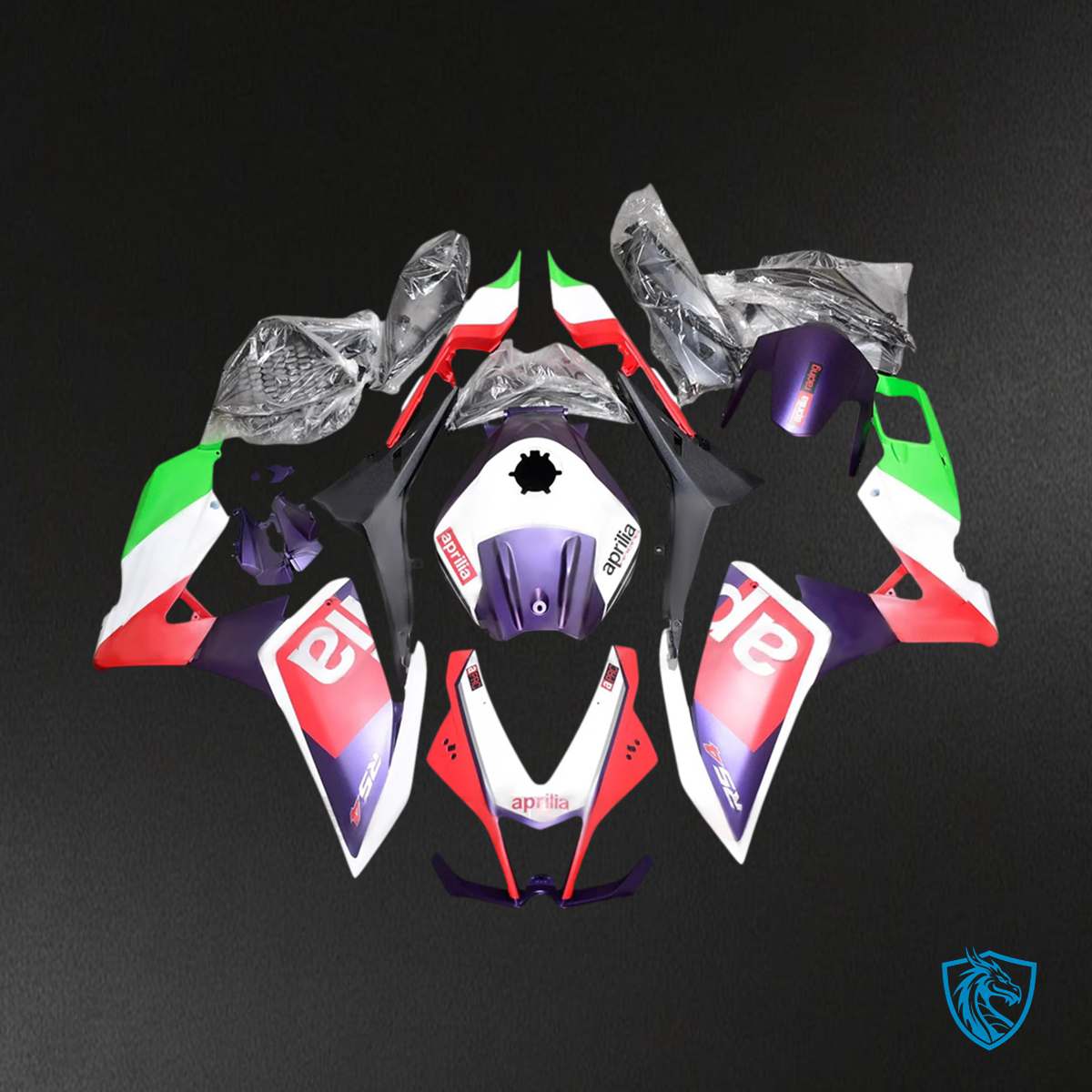 Aprilia RS4 125 50 (2012-2016) Fairing Kit - Purple White and Red - ABS  Bodywork