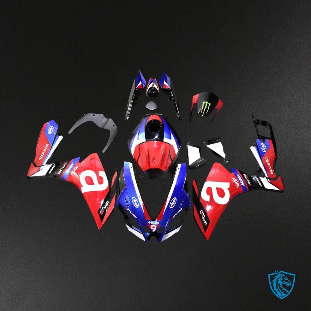 Aprilia RS4_125_50 (2012-2015) Fairing Kit - Red and Blue - ABS  Bodywork