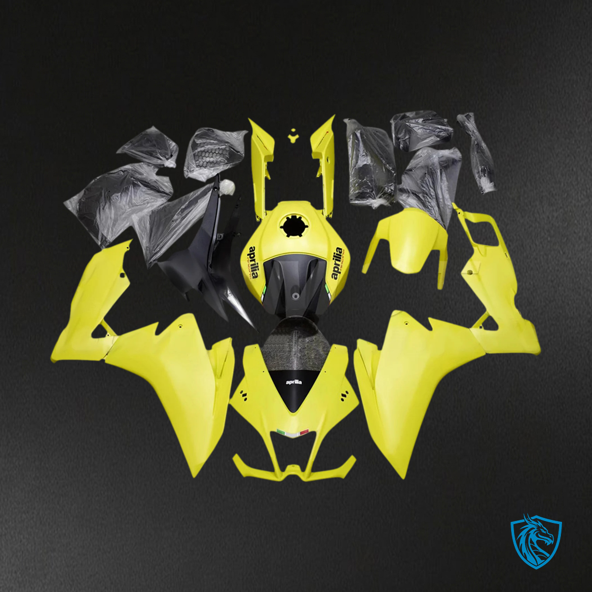 Aprilia RS4_125_50 (2012-2015) Fairing Kit - Yellow and Black - ABS  Bodywork