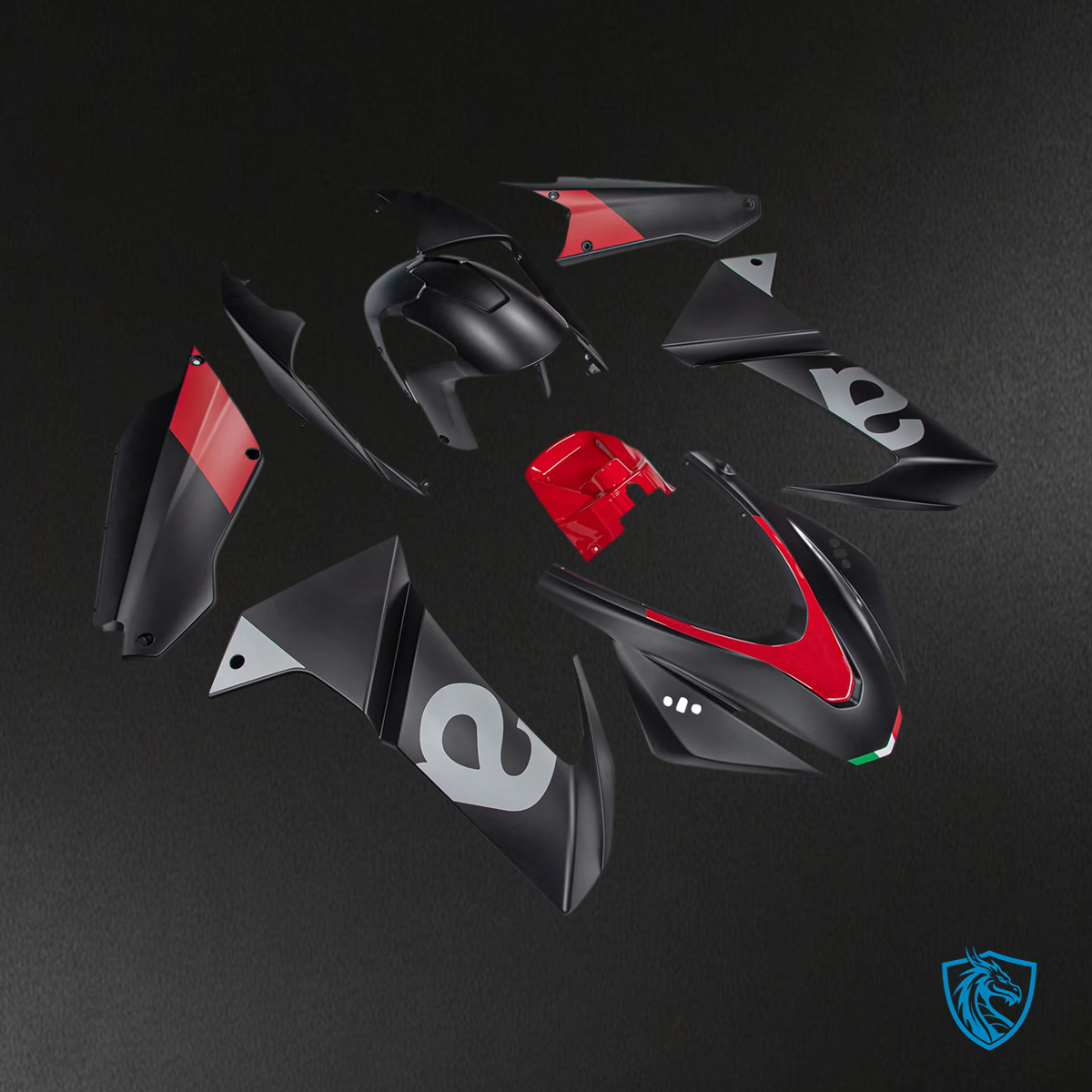 Aprilia RS 660 (2020-2024) Fairing Kit - Matte Black & Red - ABS Bodywork