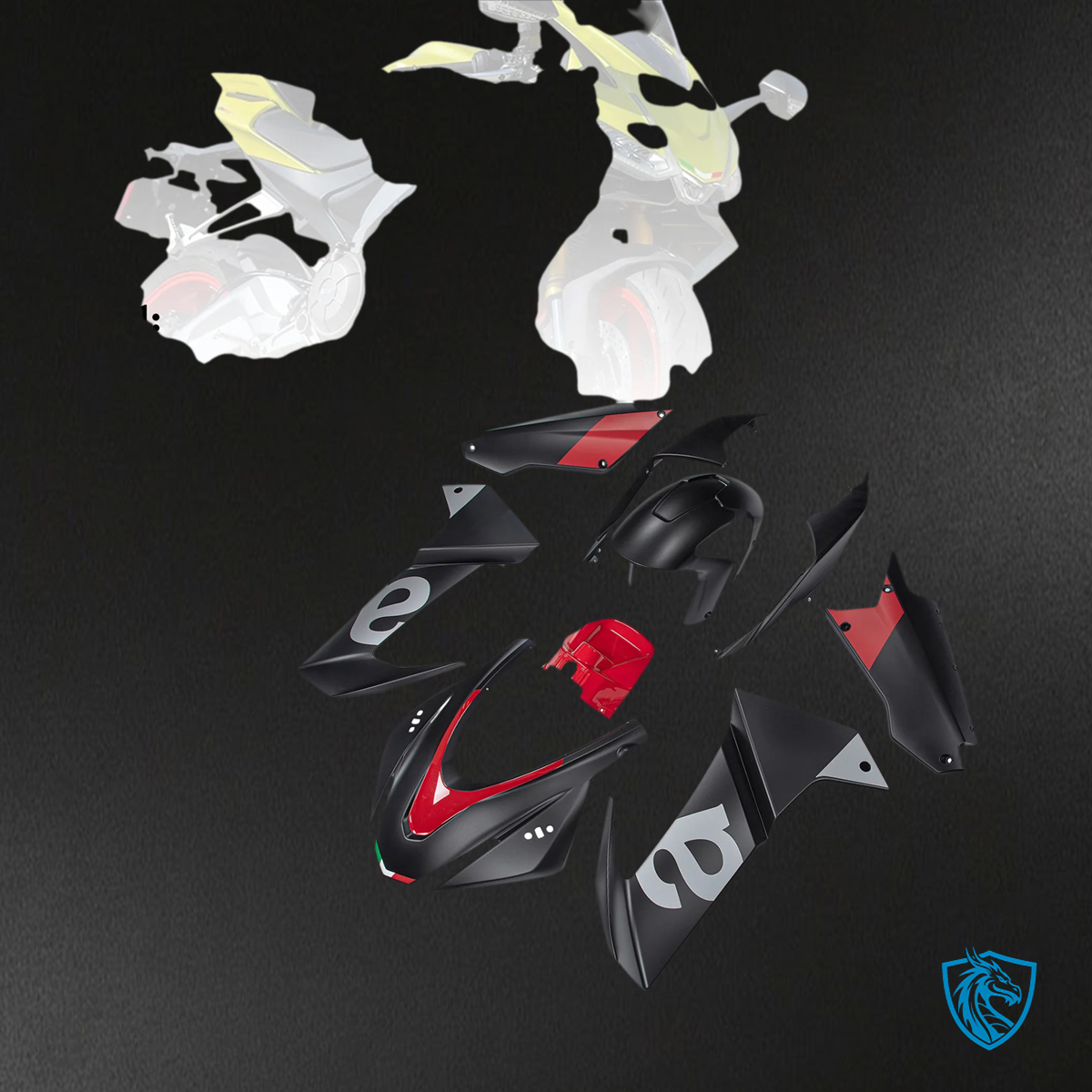 Aprilia RS 660 (2020-2024) Fairing Kit - Matte Black & Red - ABS Bodywork