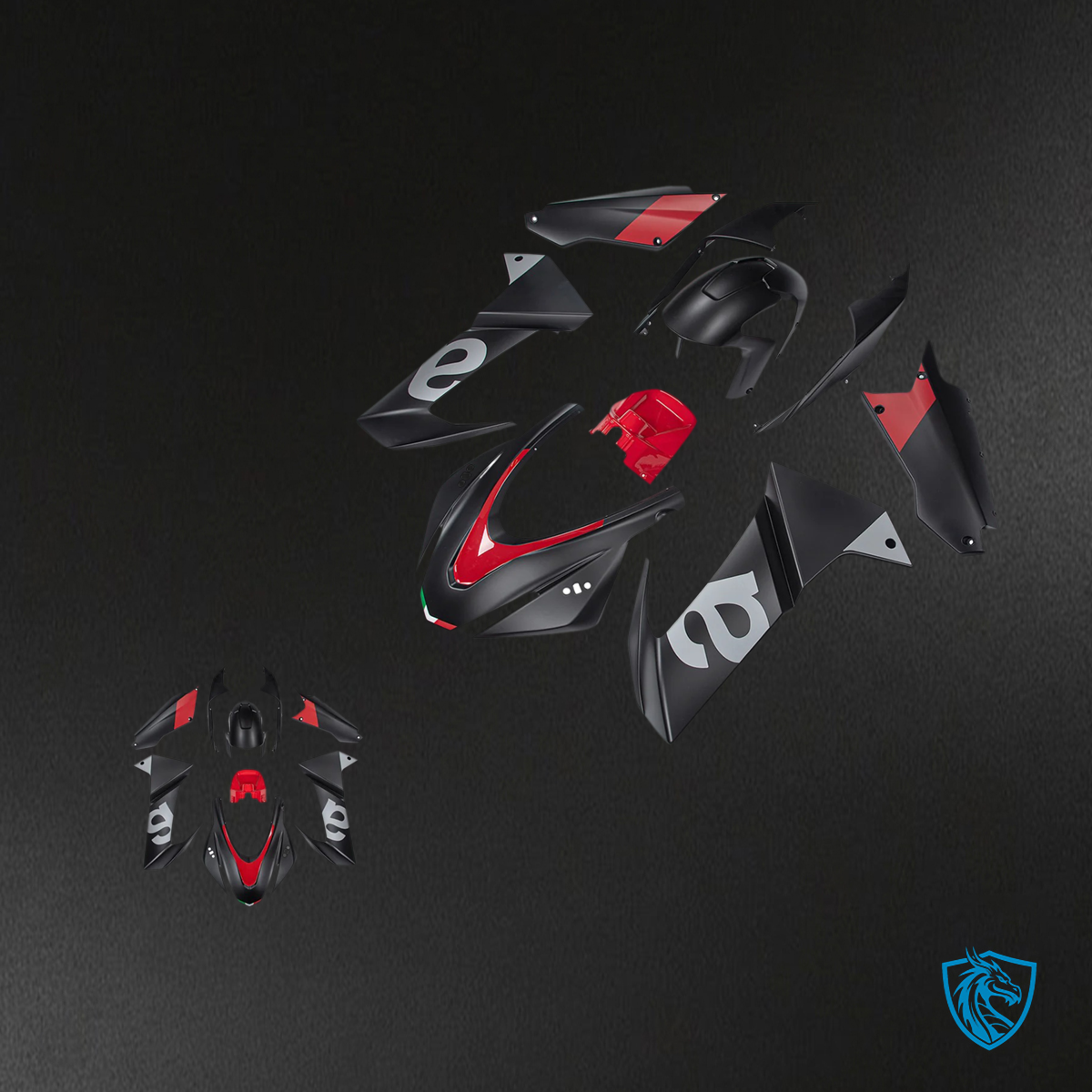 Aprilia RS 660 (2020-2024) Fairing Kit - Matte Black & Red - ABS Bodywork