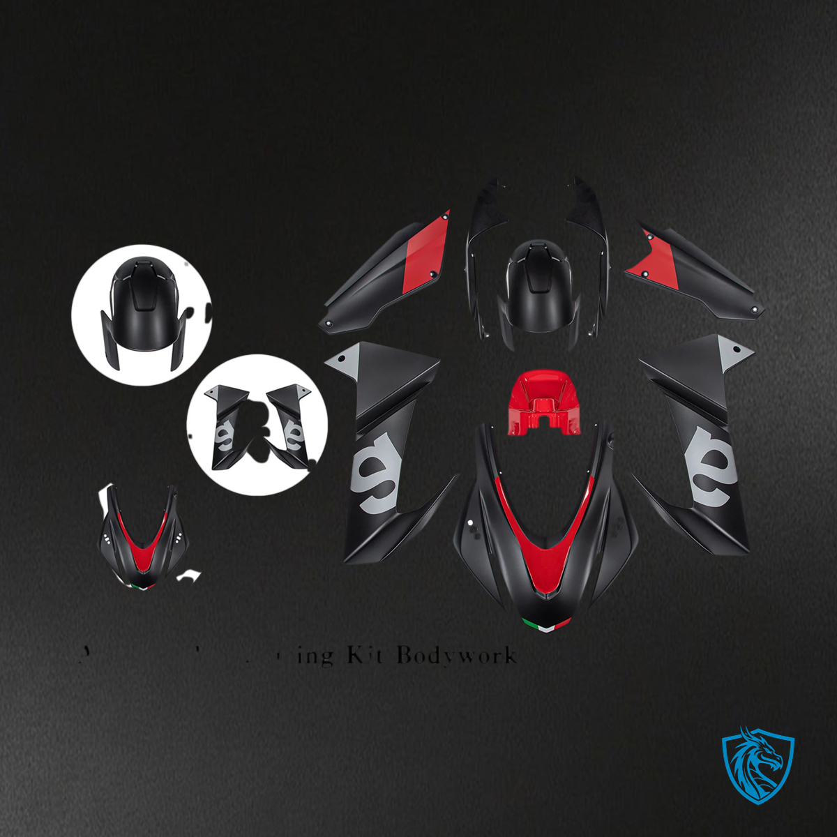 Aprilia RS 660 (2020-2024) Fairing Kit - Matte Black & Red - ABS Bodywork
