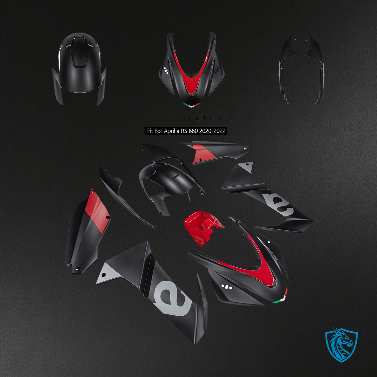 Aprilia RS 660 (2020-2024) Fairing Kit - Matte Black & Red - ABS Bodywork