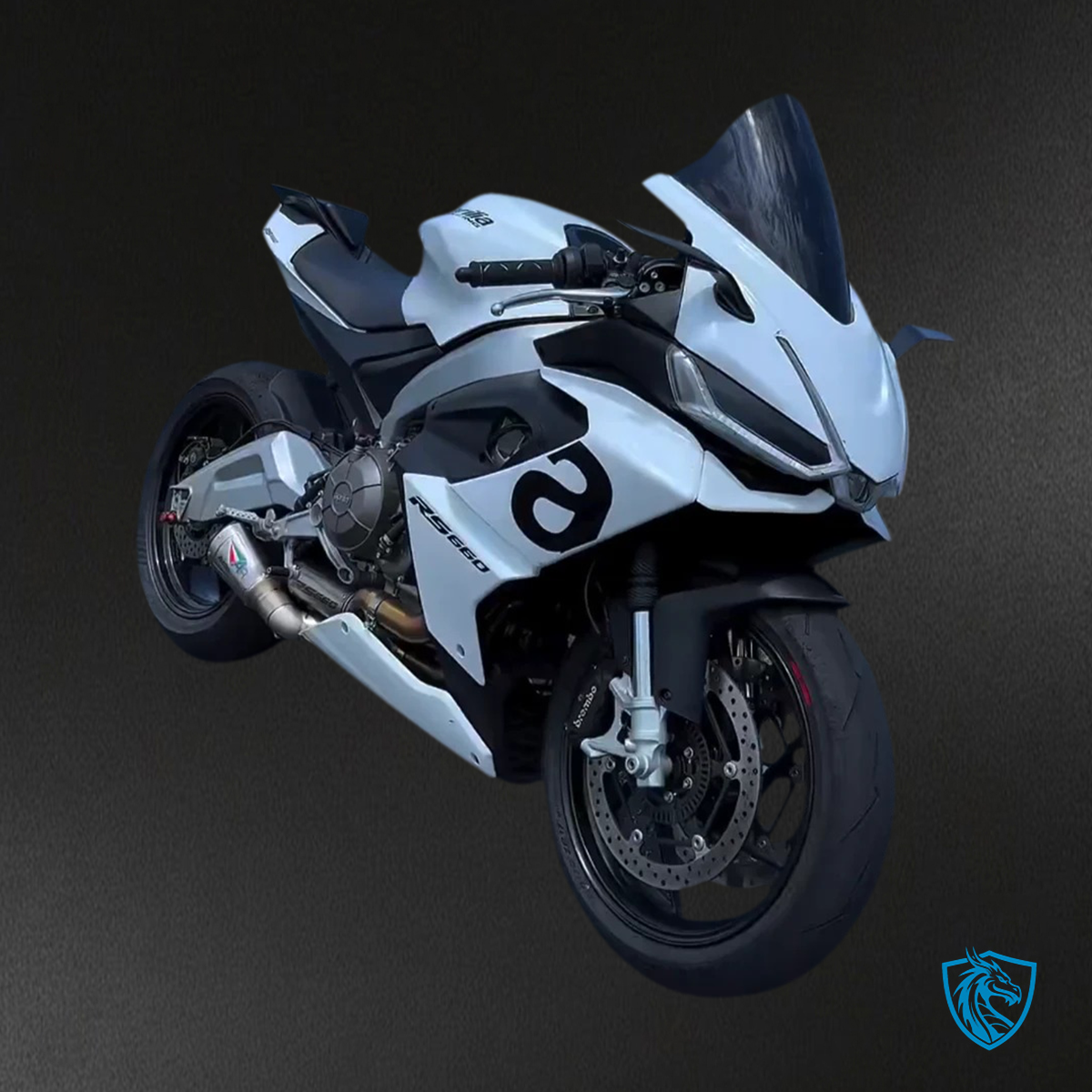 Aprilia RS660 (2020-2024) Fairing Kit - White & Black Logo - ABS Bodywork