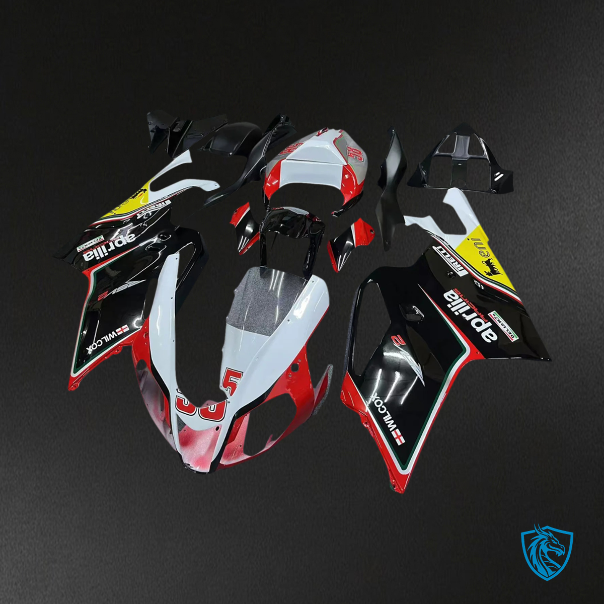 Aprilia RSV 1000 (2003-2006) Fairing Kit - Red & Black Style 3 - ABS Bodywork
