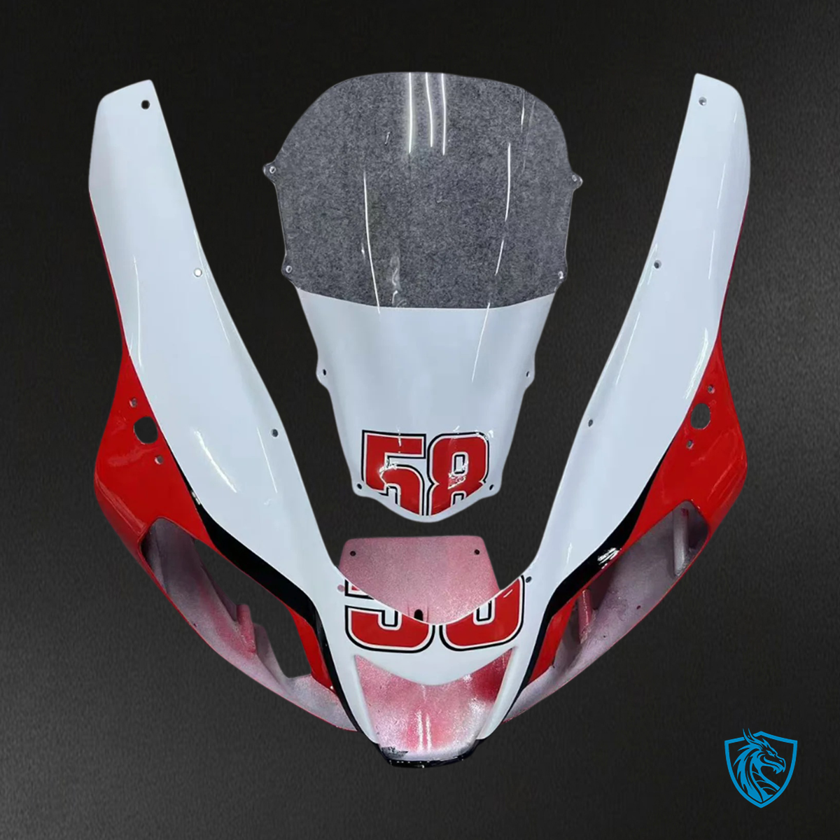 Aprilia RSV 1000 (2003-2006) Fairing Kit - Red & Black Style 3 - ABS Bodywork