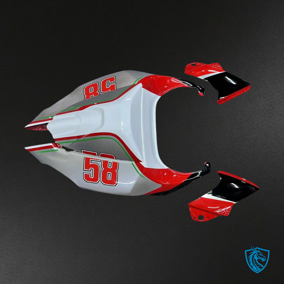 Aprilia RSV 1000 (2003-2006) Fairing Kit - Red & Black Style 3 - ABS Bodywork
