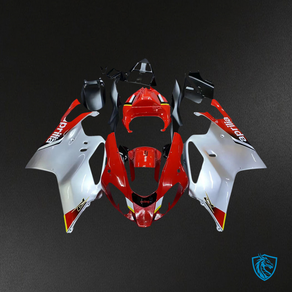 Aprilia RSV 1000 (2003-2006) Fairing Kit - Red & Grey - ABS Bodywork