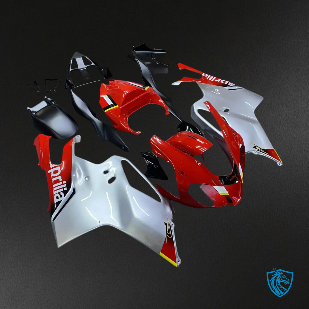 Aprilia RSV 1000 (2003-2006) Fairing Kit - Red & Grey - ABS Bodywork