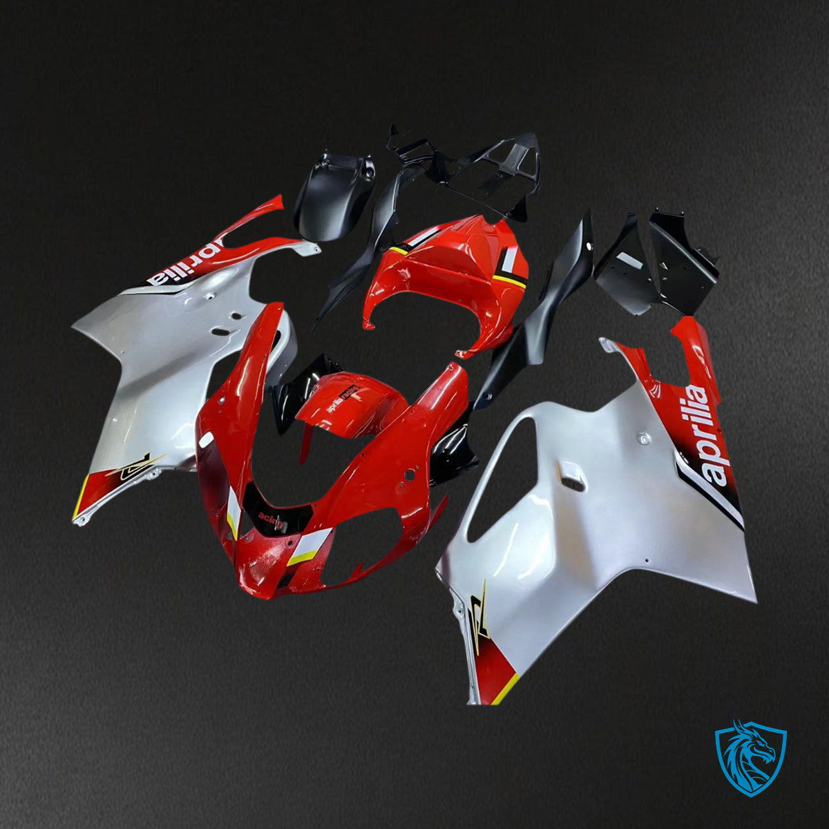 Aprilia RSV 1000 (2003-2006) Fairing Kit - Red & Grey - ABS Bodywork