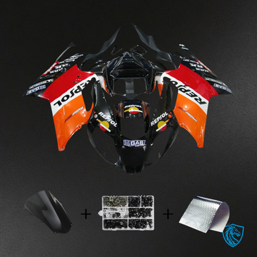 Aprilia RSV 1000 (2003-2006) Fairing Kit - Red & Orange - ABS Bodywork