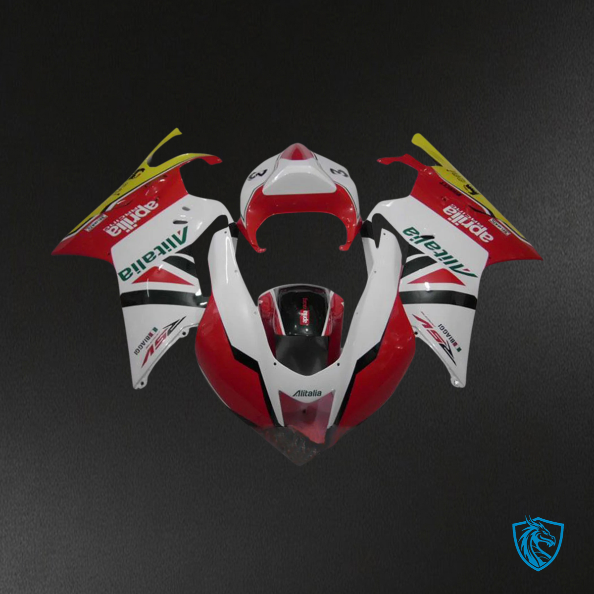 Aprilia RSV 1000 (2003-2006) Fairing Kit - White & Red - ABS Bodywork