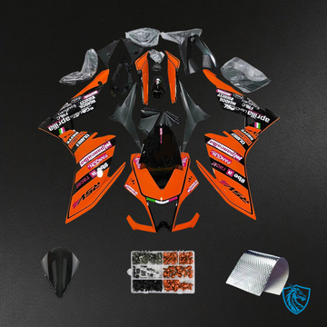 Aprilia RSV4 1000 (2009-2015) Fairing Kit - Black and Orange - ABS Bodywork