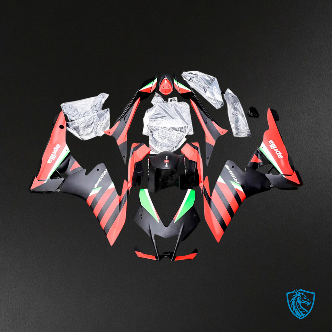 Aprilia RSV4 1000 (2009-2015) Fairing Kit - Black & Orange - ABS Bodywork