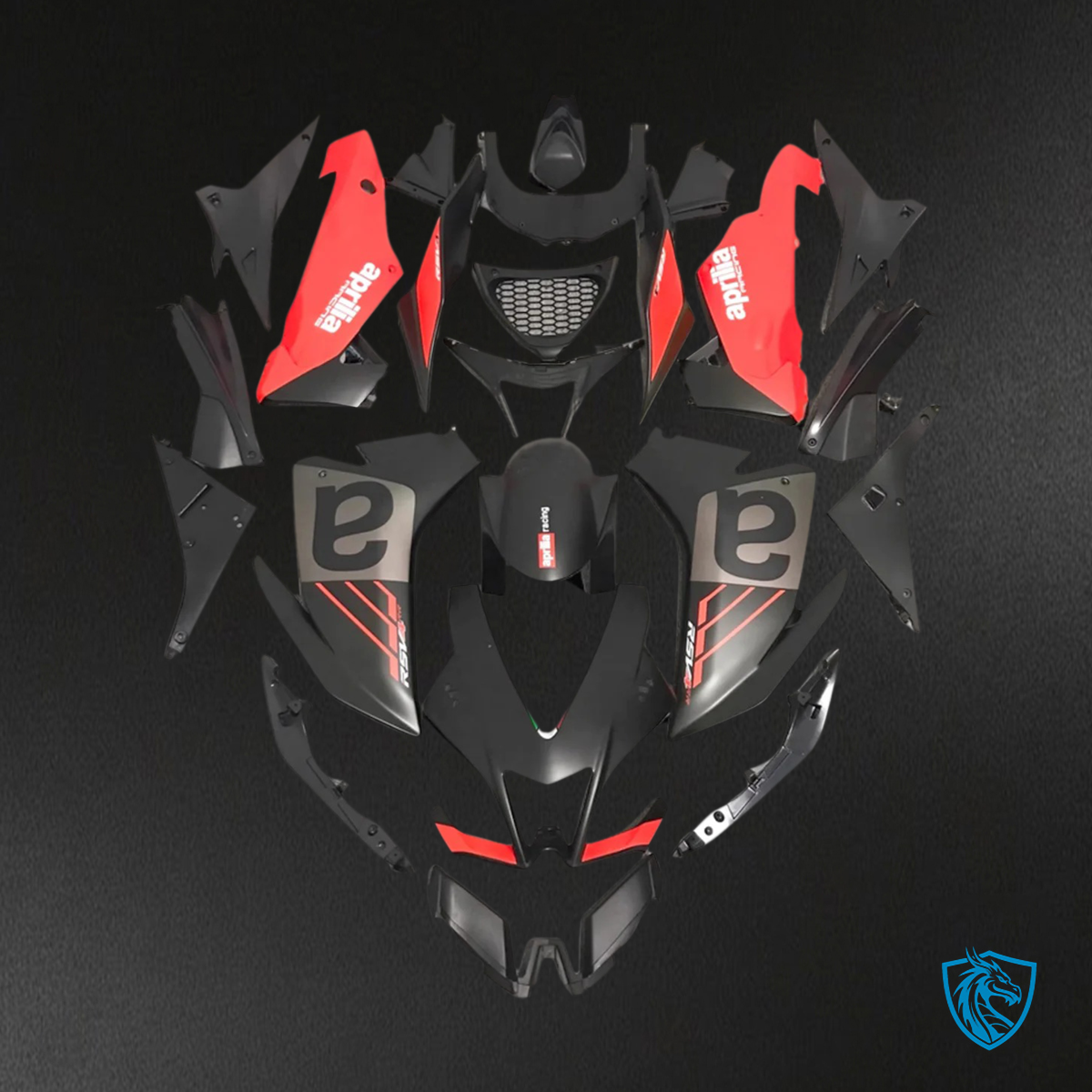 Aprilia RSV4 1000 (2009-2015) Fairing Kit - Black & Red - ABS Bodywork