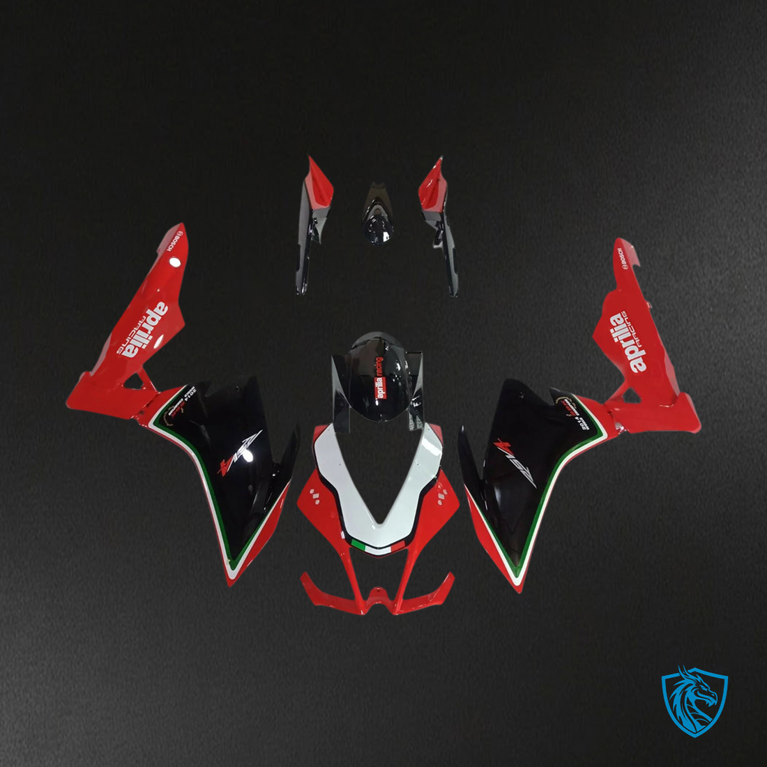 Aprilia RSV4 1000 (2009-2015) Fairing Kit - Black & Red - ABS Bodywork