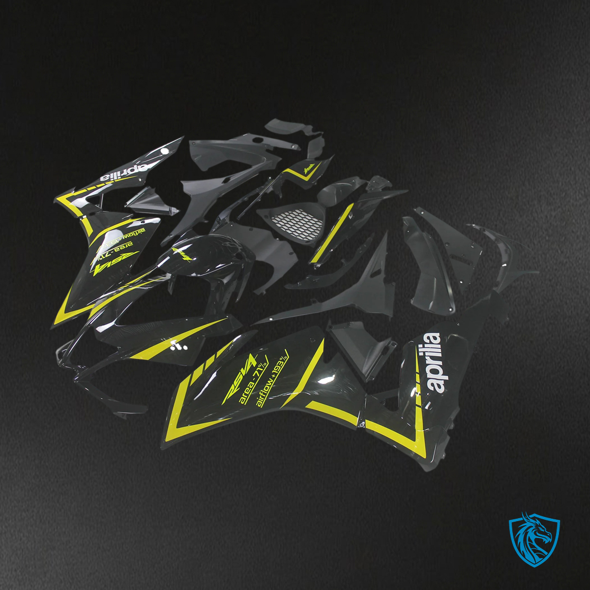 Aprilia RSV4 1000 (2009-2015) Fairing Kit - Black & Yellow - ABS Bodywork