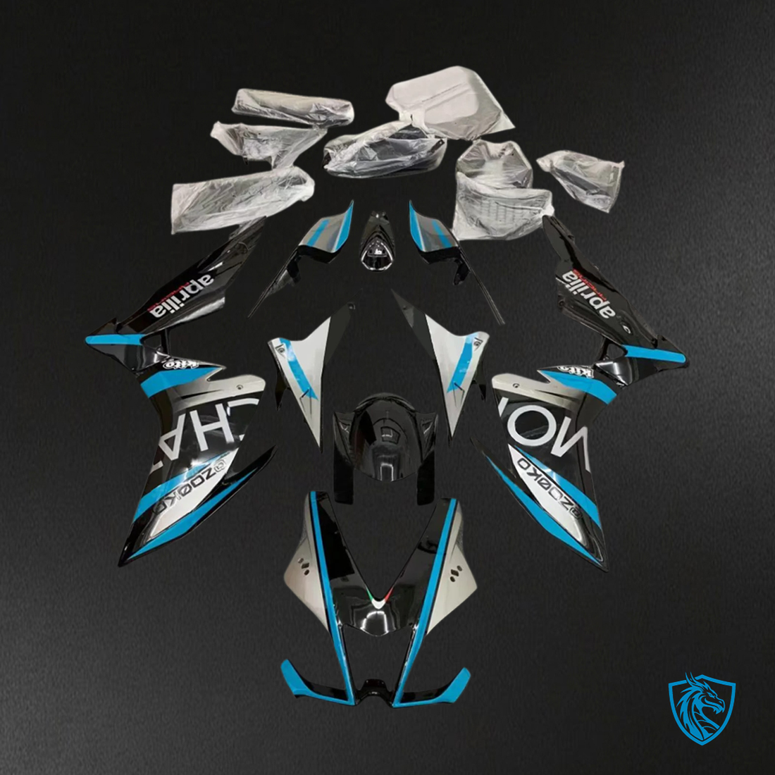 Aprilia RSV4 1000 (2009-2015) Fairing Kit - Blue & Gray - ABS Bodywork