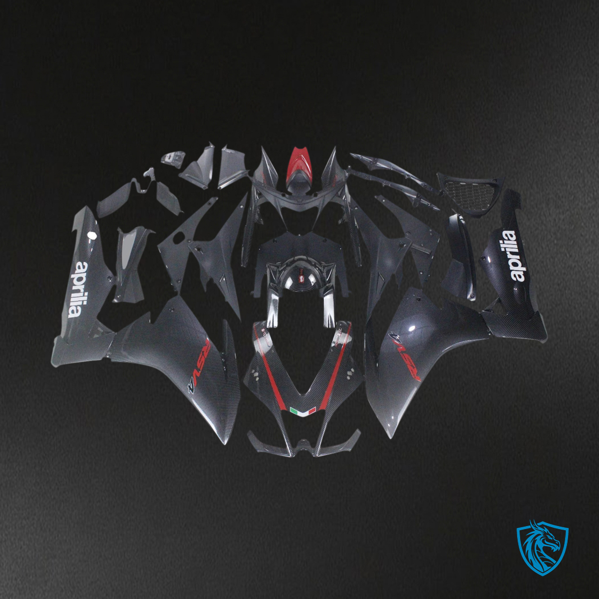 Aprilia RSV4 1000 (2009-2015) Fairing Kit - Carbon Fiber Black - ABS Bodywork