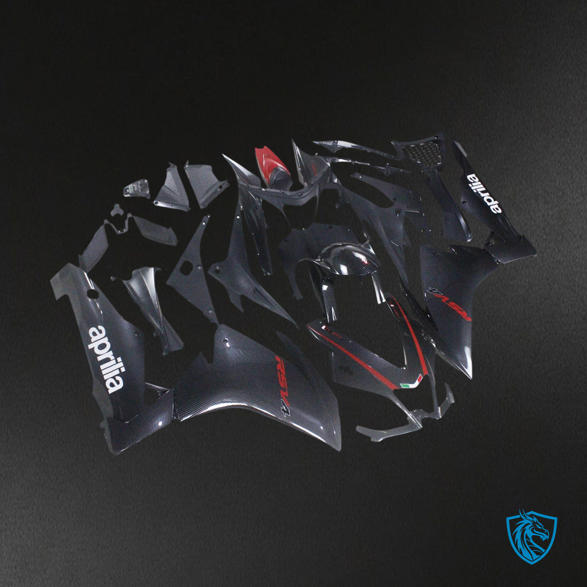 Aprilia RSV4 1000 (2009-2015) Fairing Kit - Carbon Fiber Black - ABS Bodywork