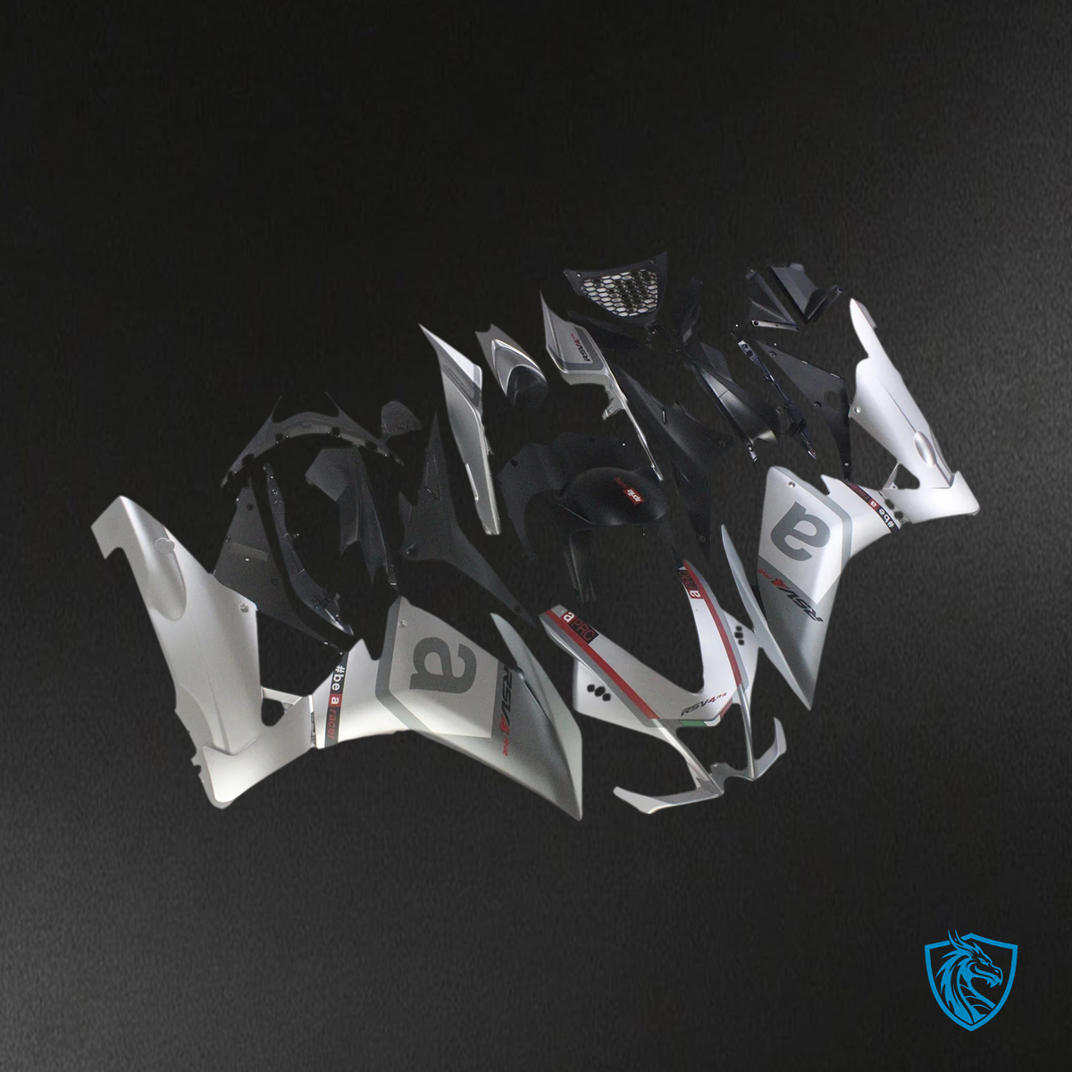 Aprilia RSV4 1000 (2009-2015) Fairing Kit - Grey & Silver - ABS Bodywork
